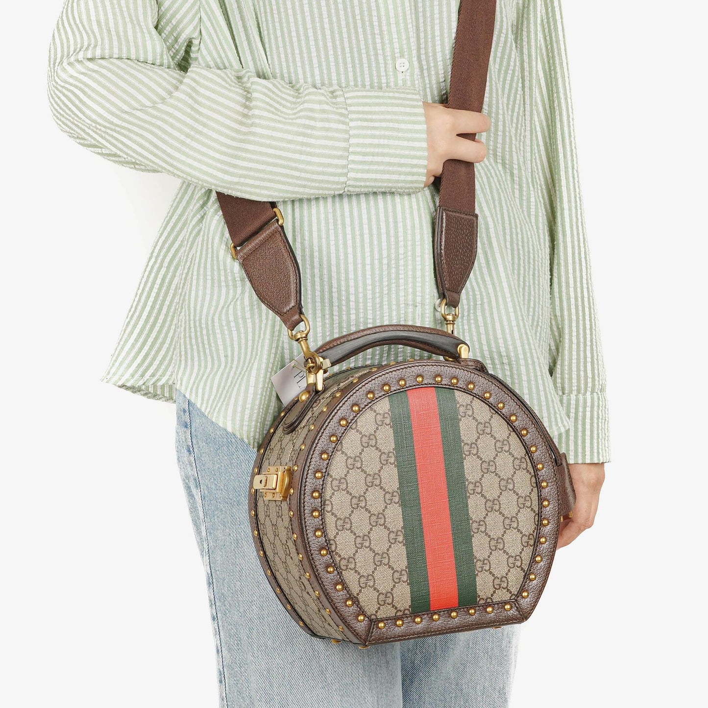Gucci Savoy Extra Small Hutkoffer aus Web GG Supreme Canvas