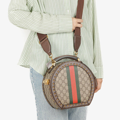 Gucci Savoy Extra Small Hutkoffer aus Web GG Supreme Canvas
