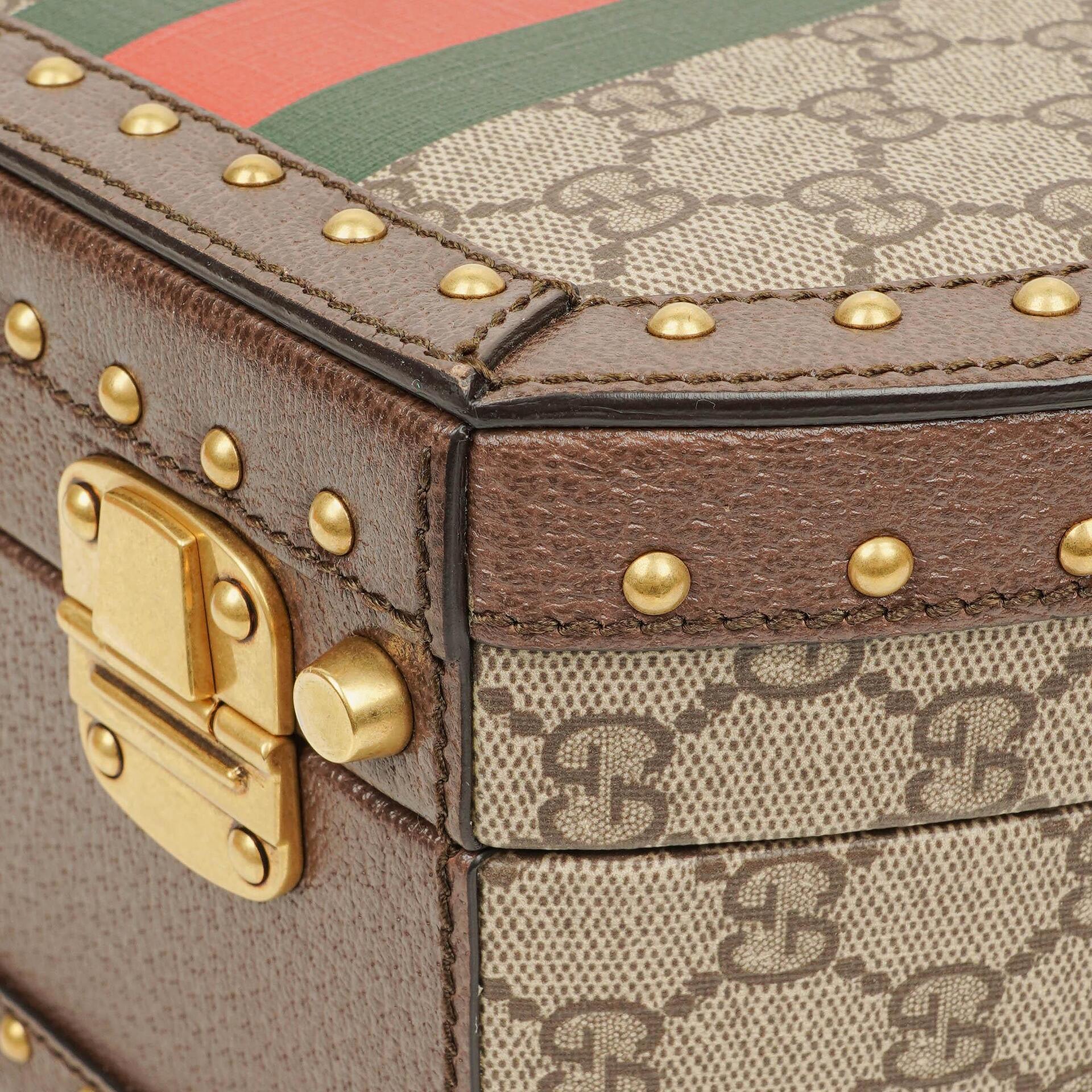 Gucci Savoy Extra Small Hutkoffer aus Web GG Supreme Canvas
