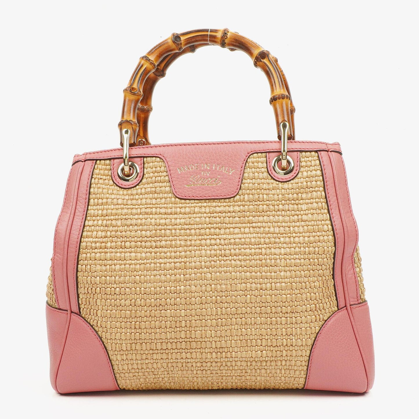 Gucci Shopper Bamboo Raffia Tote Tasche