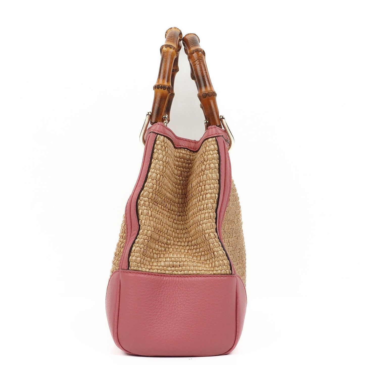 Gucci Shopper Bamboo Raffia Tote Tasche