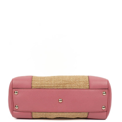 Gucci Shopper Bamboo Raffia Tote Tasche