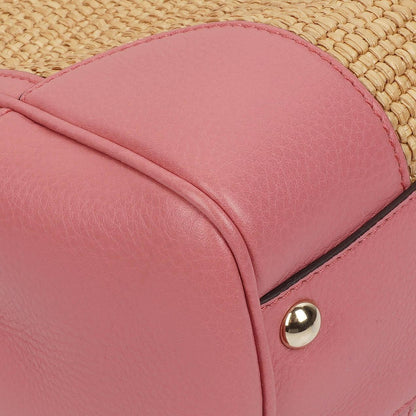 Gucci Shopper Bamboo Raffia Tote Tasche