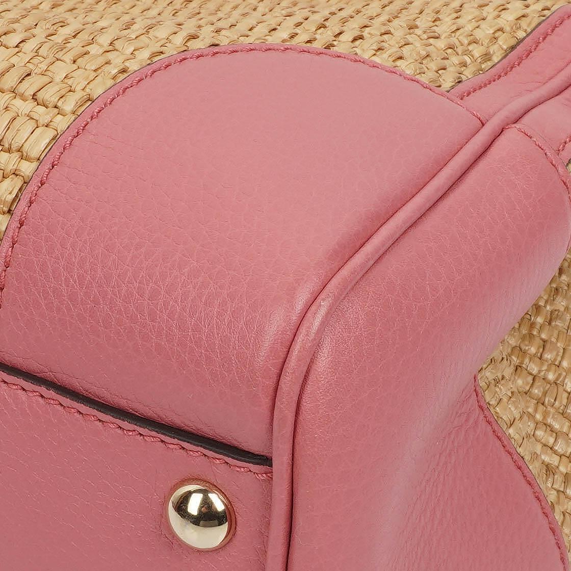 Gucci Shopper Bamboo Raffia Tote Tasche