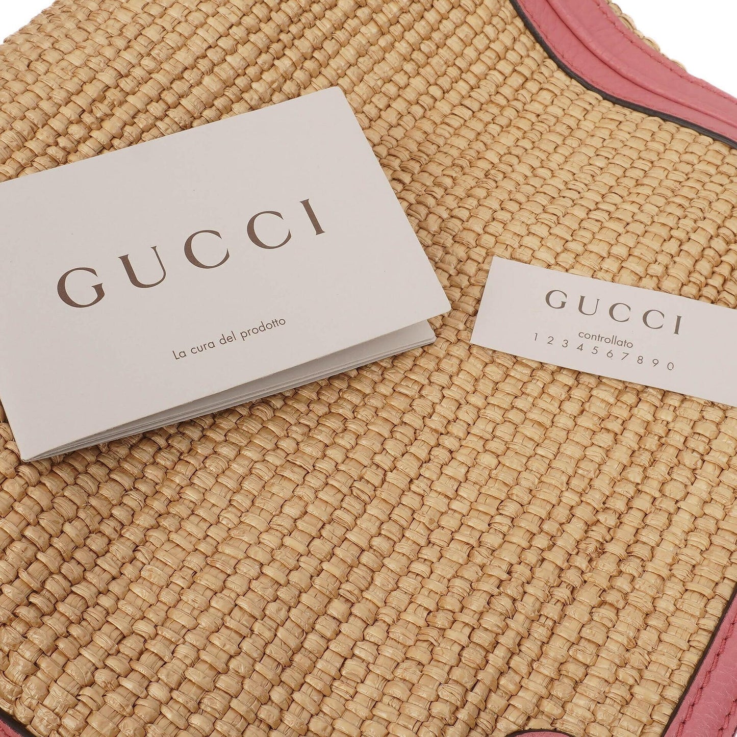 Gucci Shopper Bamboo Raffia Tote Tasche