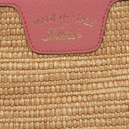Gucci Shopper Bamboo Raffia Tote Tasche