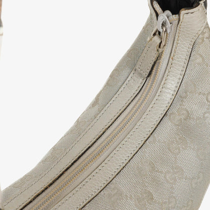 Gucci Silber Metallic Canvas Hobo Tasche