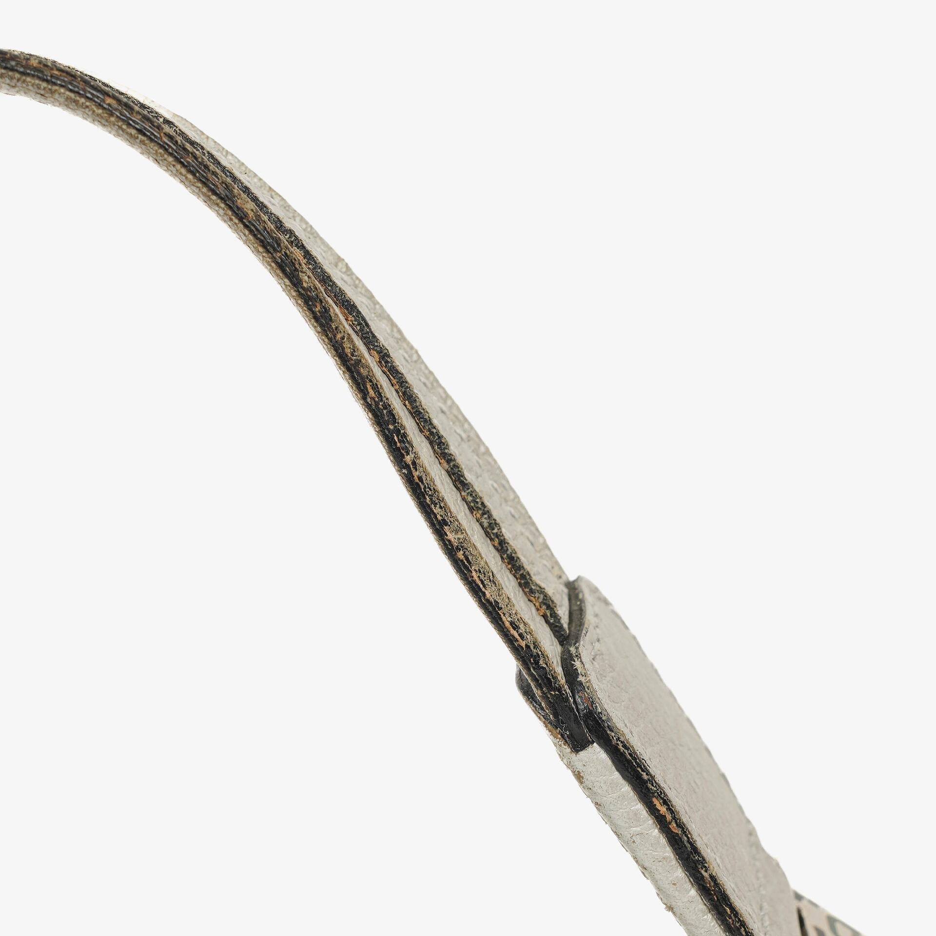 Gucci Silber Metallic Canvas Hobo Tasche