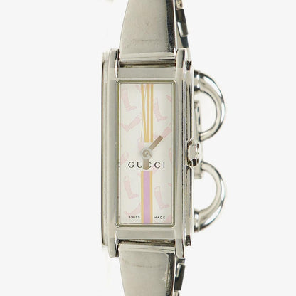 Gucci 109 Damenarmbanduhr aus silberfarbenem Edelstahl