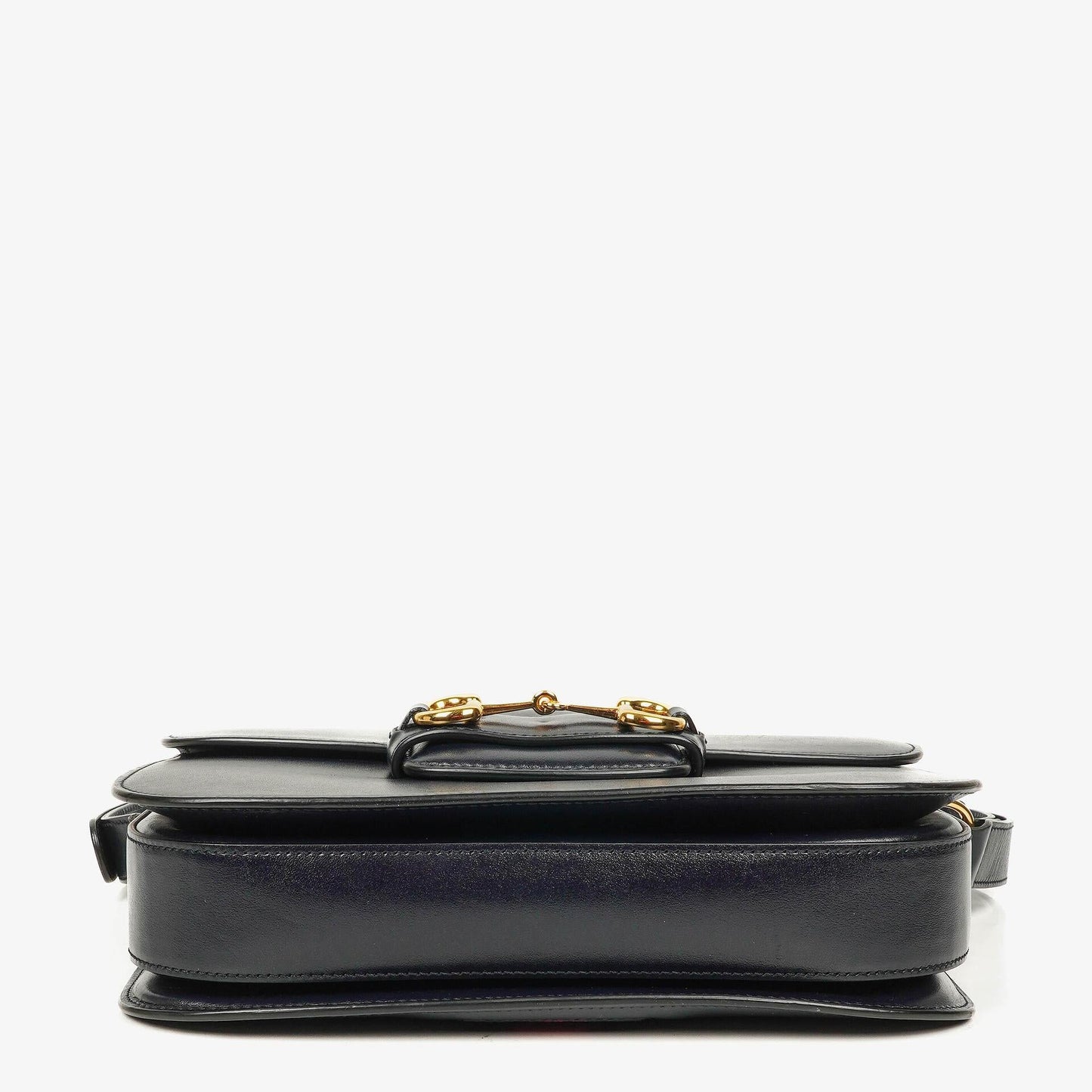 Gucci Kleine Horsebit 1955 Schultertasche aus dunkelblauem Leder