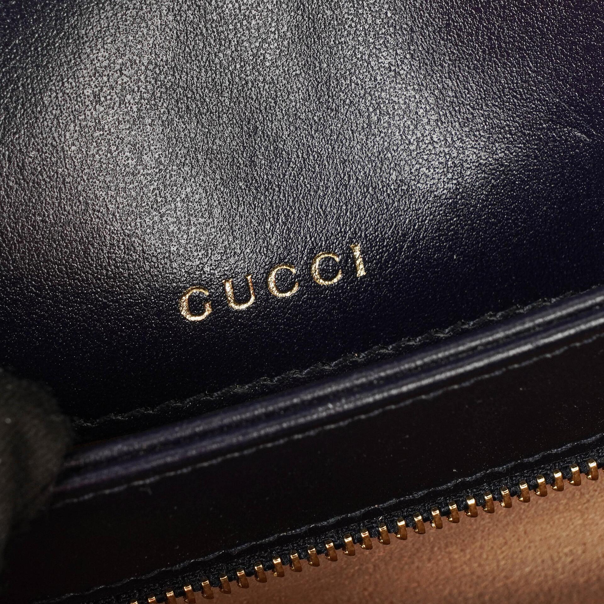 Gucci Kleine Horsebit 1955 Schultertasche aus dunkelblauem Leder