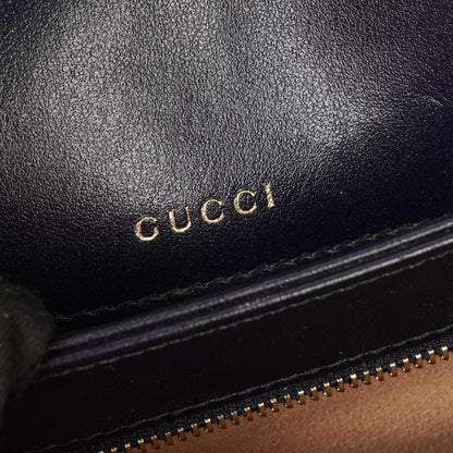 Gucci Kleine Horsebit 1955 Schultertasche aus dunkelblauem Leder