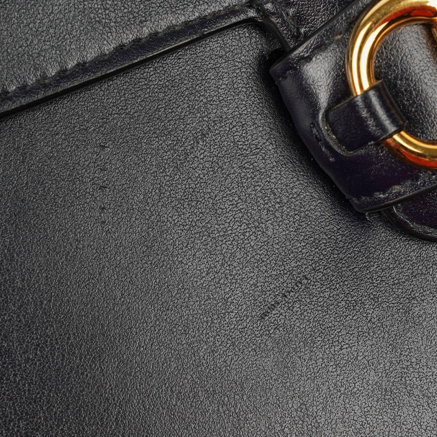 Gucci Kleine Horsebit 1955 Schultertasche aus dunkelblauem Leder