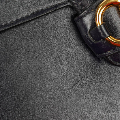 Gucci Kleine Horsebit 1955 Schultertasche aus dunkelblauem Leder