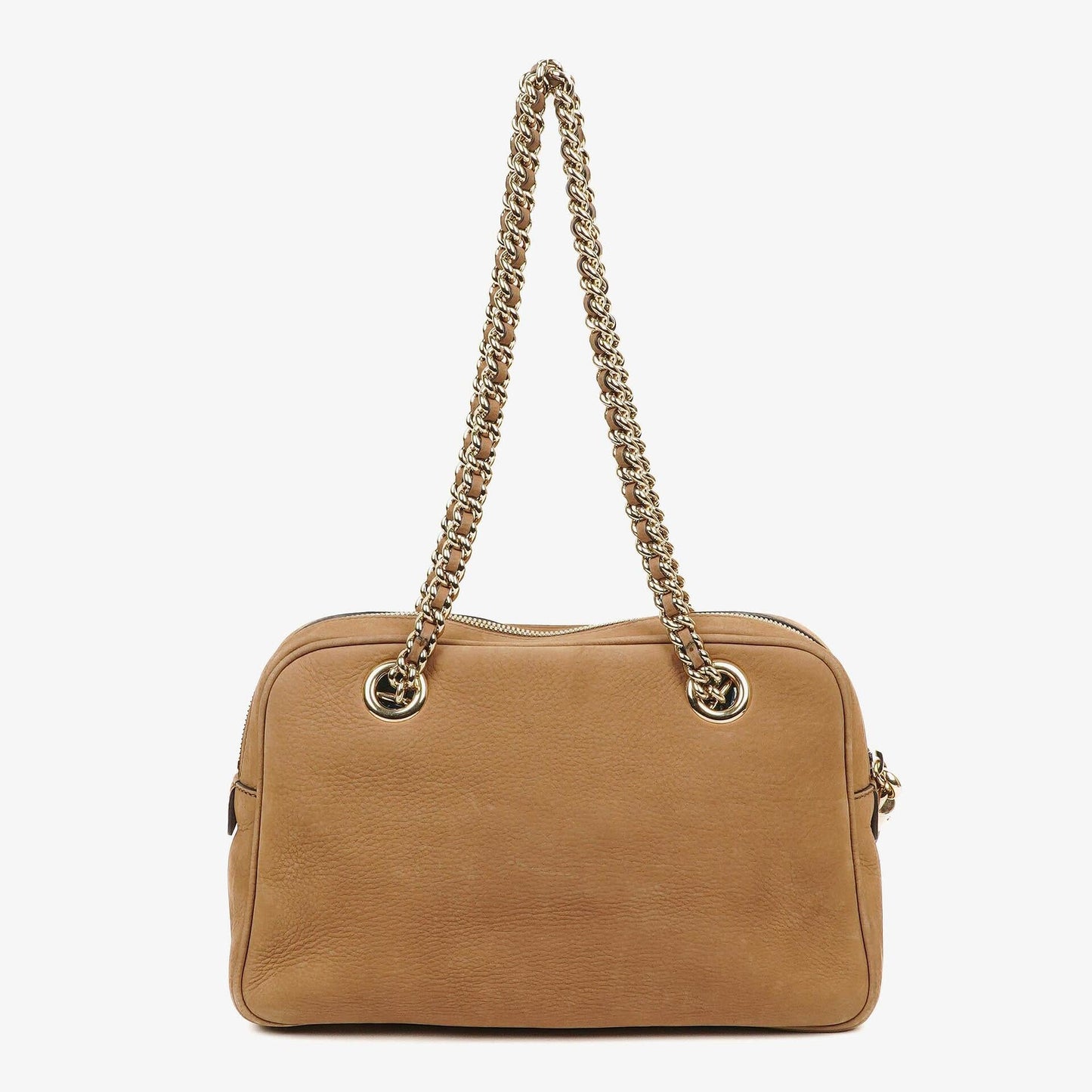 Gucci Kleine Soho Bowler Tasche aus braunem Nubukleder