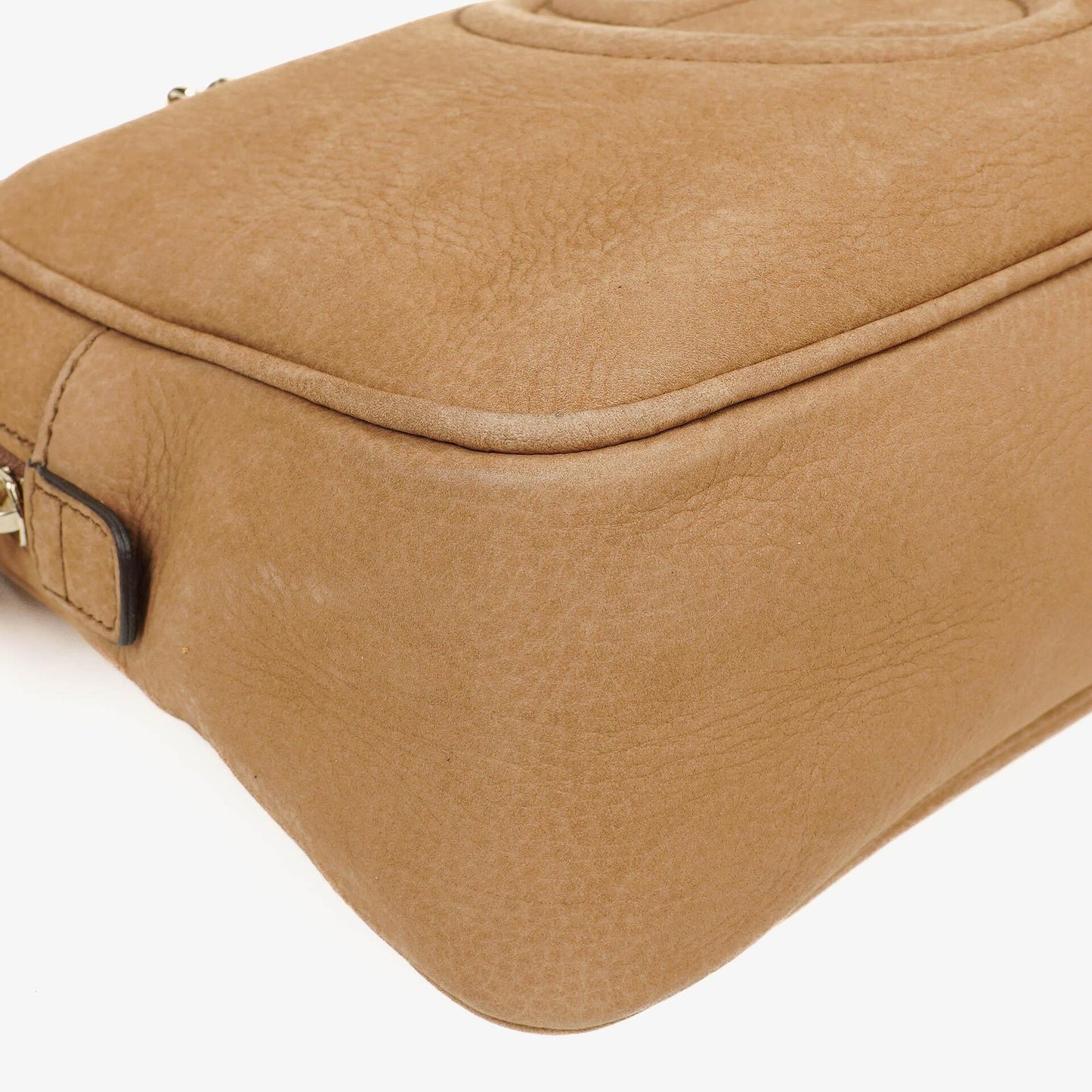 Gucci Kleine Soho Bowler Tasche aus braunem Nubukleder