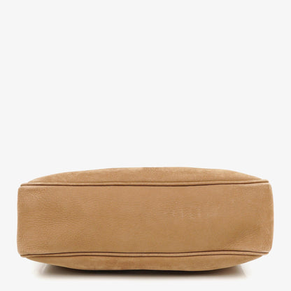Gucci Kleine Soho Bowler Tasche aus braunem Nubukleder
