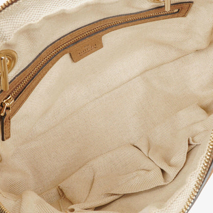 Gucci Kleine Soho Bowler Tasche aus braunem Nubukleder