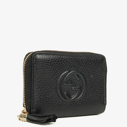 Gucci Soho Münzetui aus schwarzem Leder