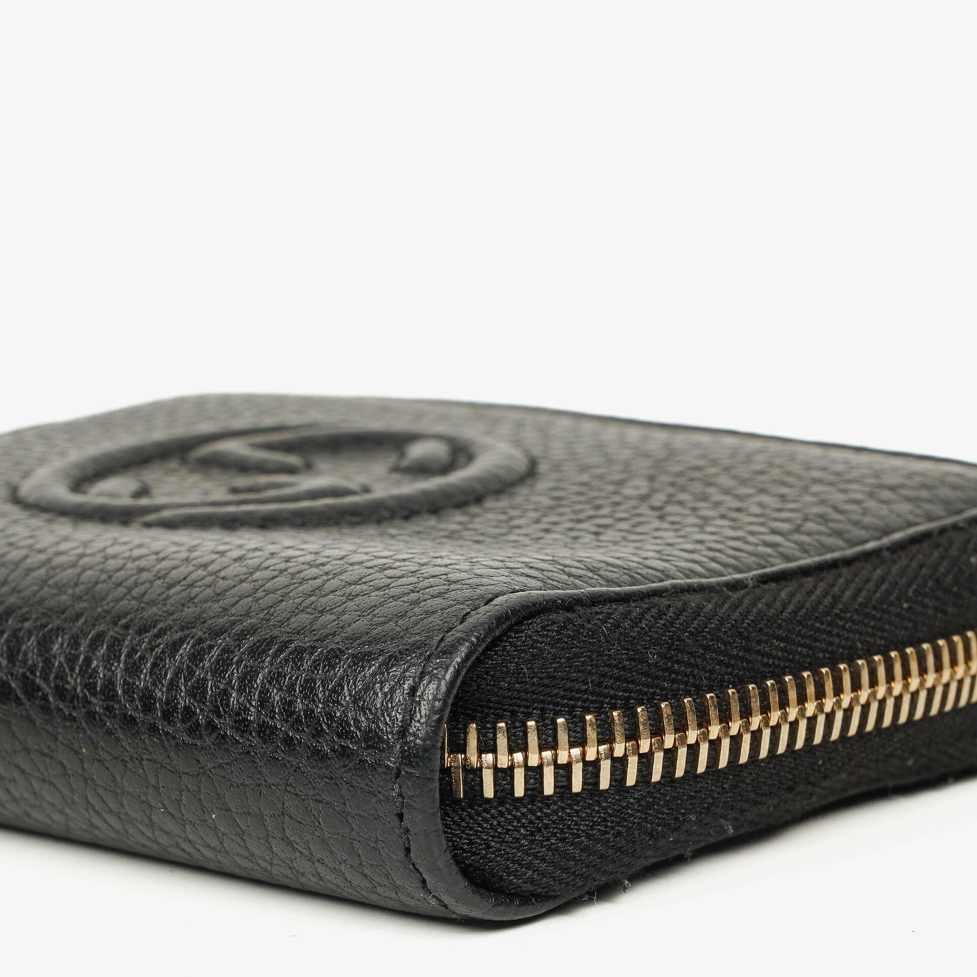 Gucci Soho Münzetui aus schwarzem Leder