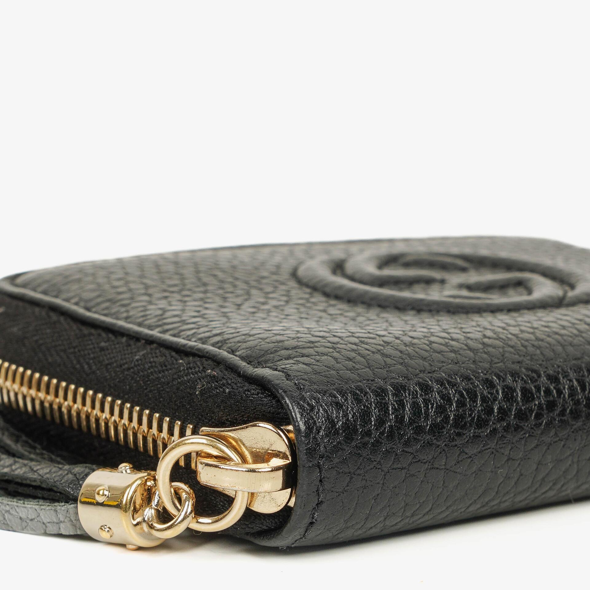 Gucci Soho Münzetui aus schwarzem Leder