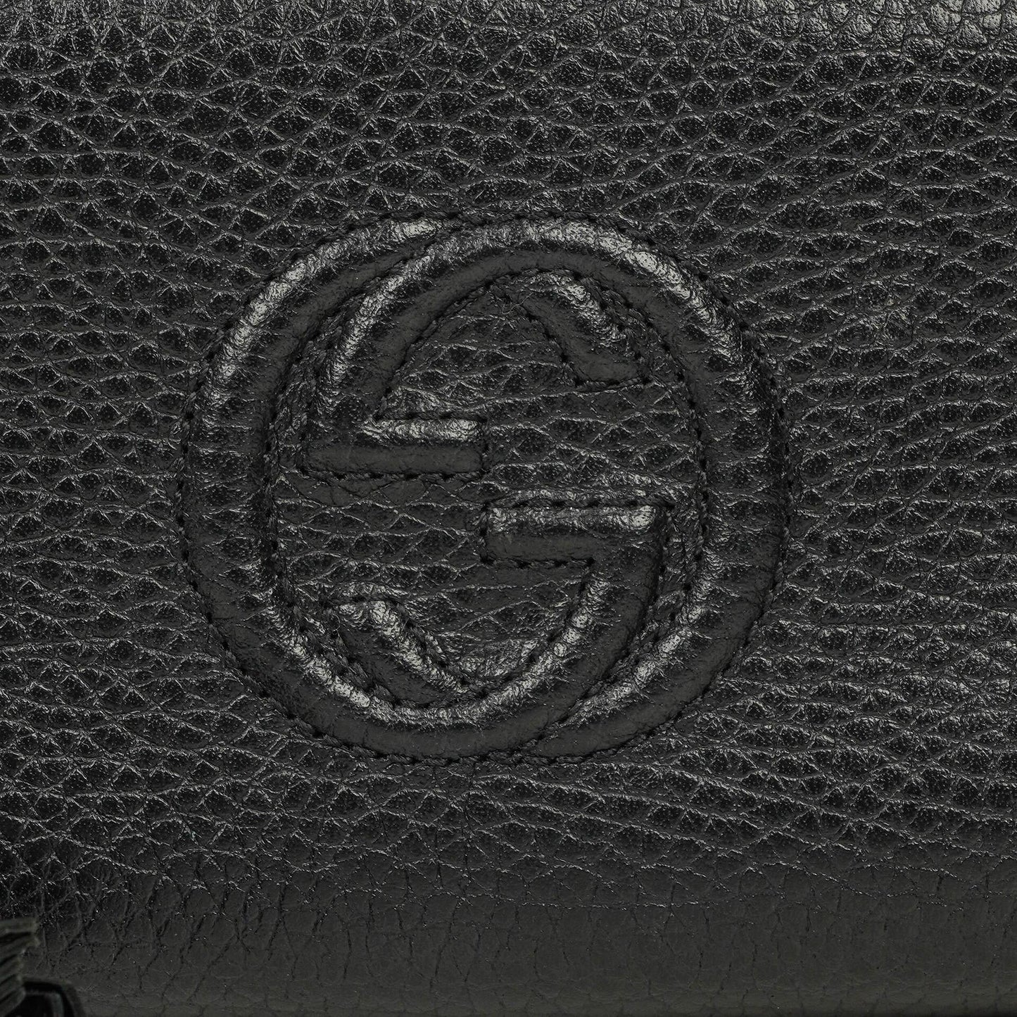 Gucci Soho Münzetui aus schwarzem Leder