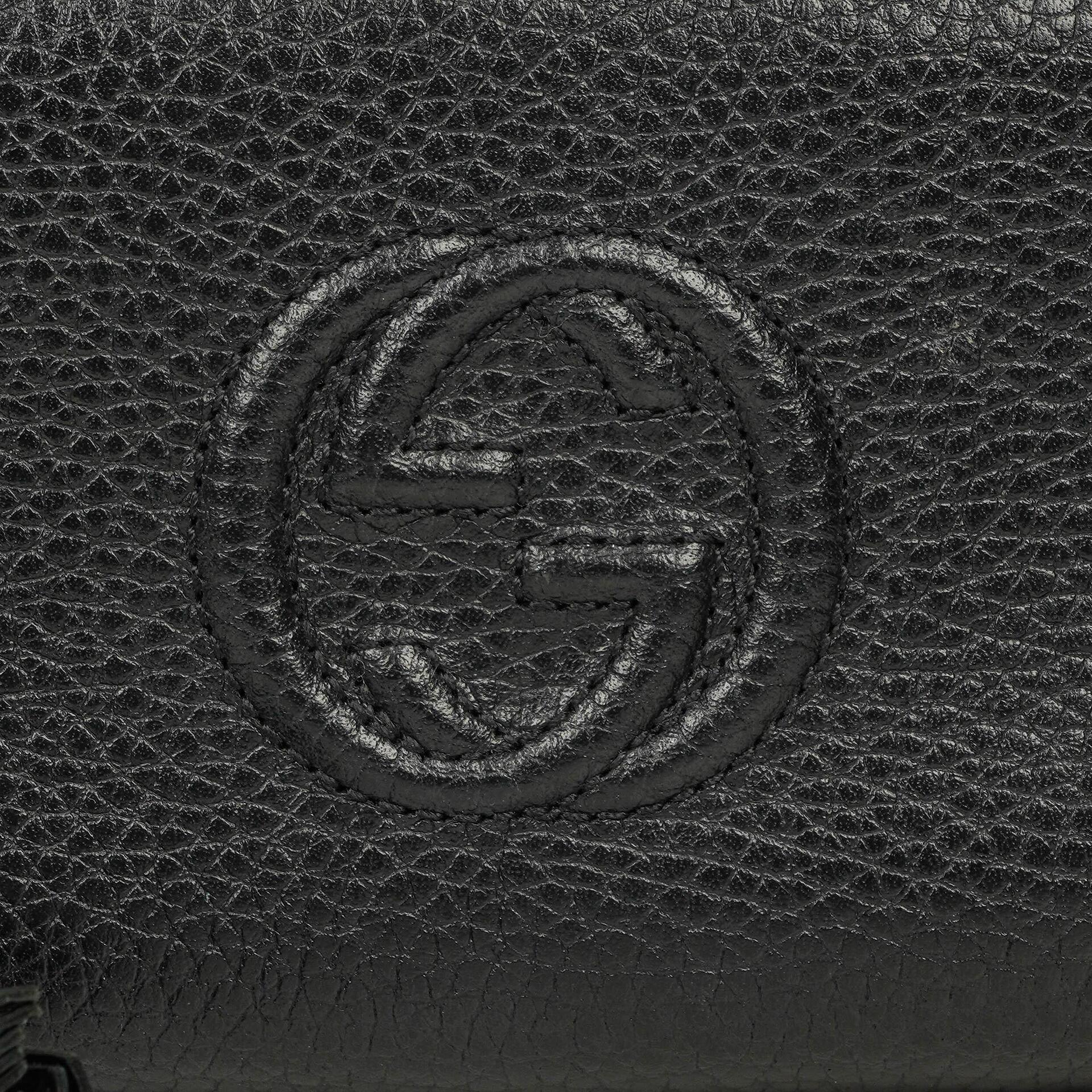 Gucci Soho Münzetui aus schwarzem Leder