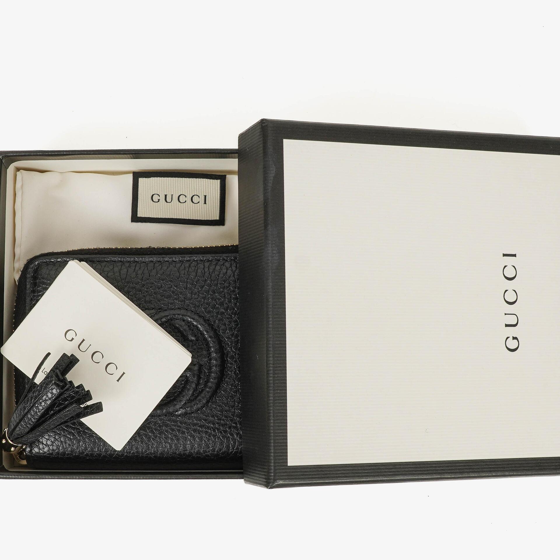 Gucci Soho Münzetui aus schwarzem Leder