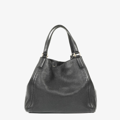 Gucci Soho Schwarze Genarbte Kalbsleder Tote-Tasche