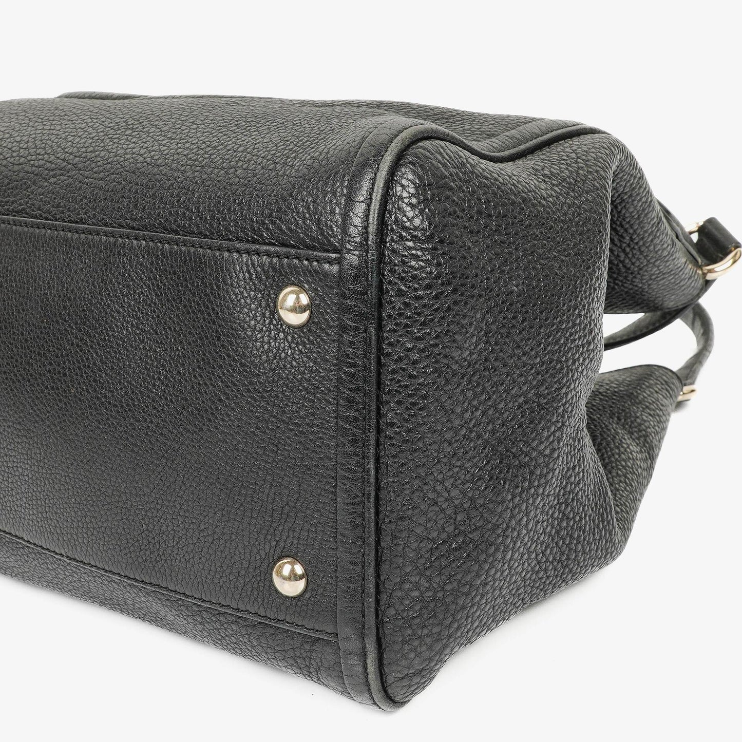 Gucci Soho Schwarze Genarbte Kalbsleder Tote-Tasche