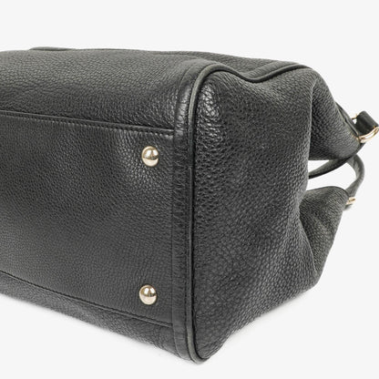 Gucci Soho Schwarze Genarbte Kalbsleder Tote-Tasche