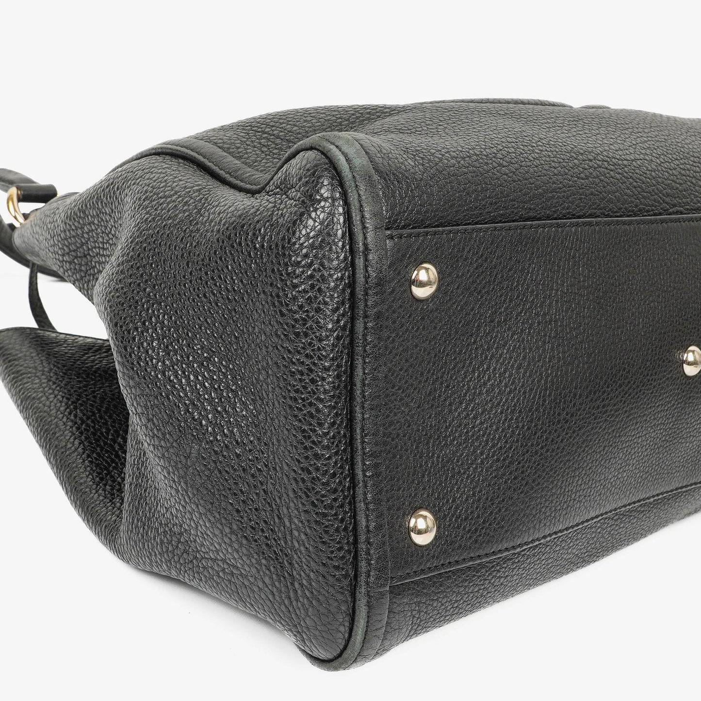 Gucci Soho Schwarze Genarbte Kalbsleder Tote-Tasche