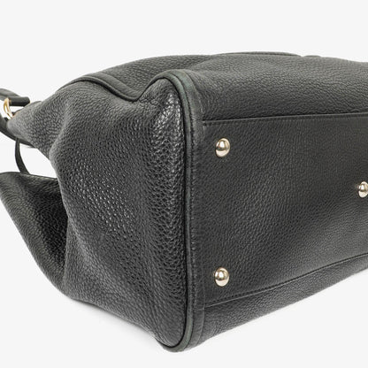 Gucci Soho Schwarze Genarbte Kalbsleder Tote-Tasche