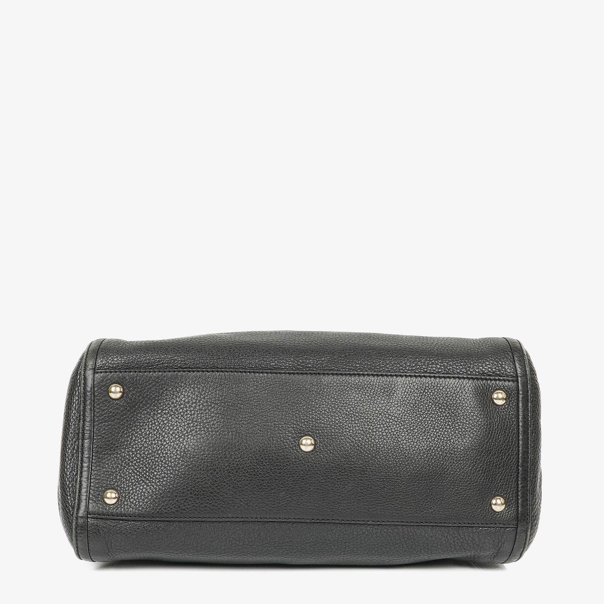Gucci Soho Schwarze Genarbte Kalbsleder Tote-Tasche