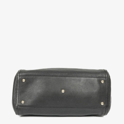Gucci Soho Schwarze Genarbte Kalbsleder Tote-Tasche