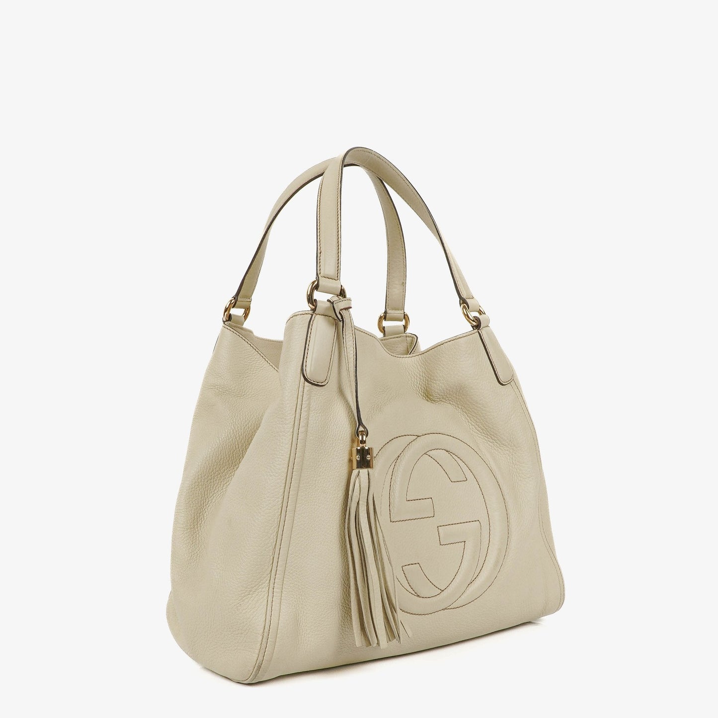 Gucci Soho Tote Tasche aus neutralfarbenem Leder