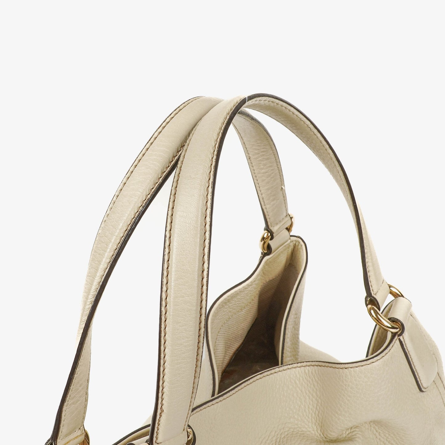 Gucci Soho Tote Tasche aus neutralfarbenem Leder