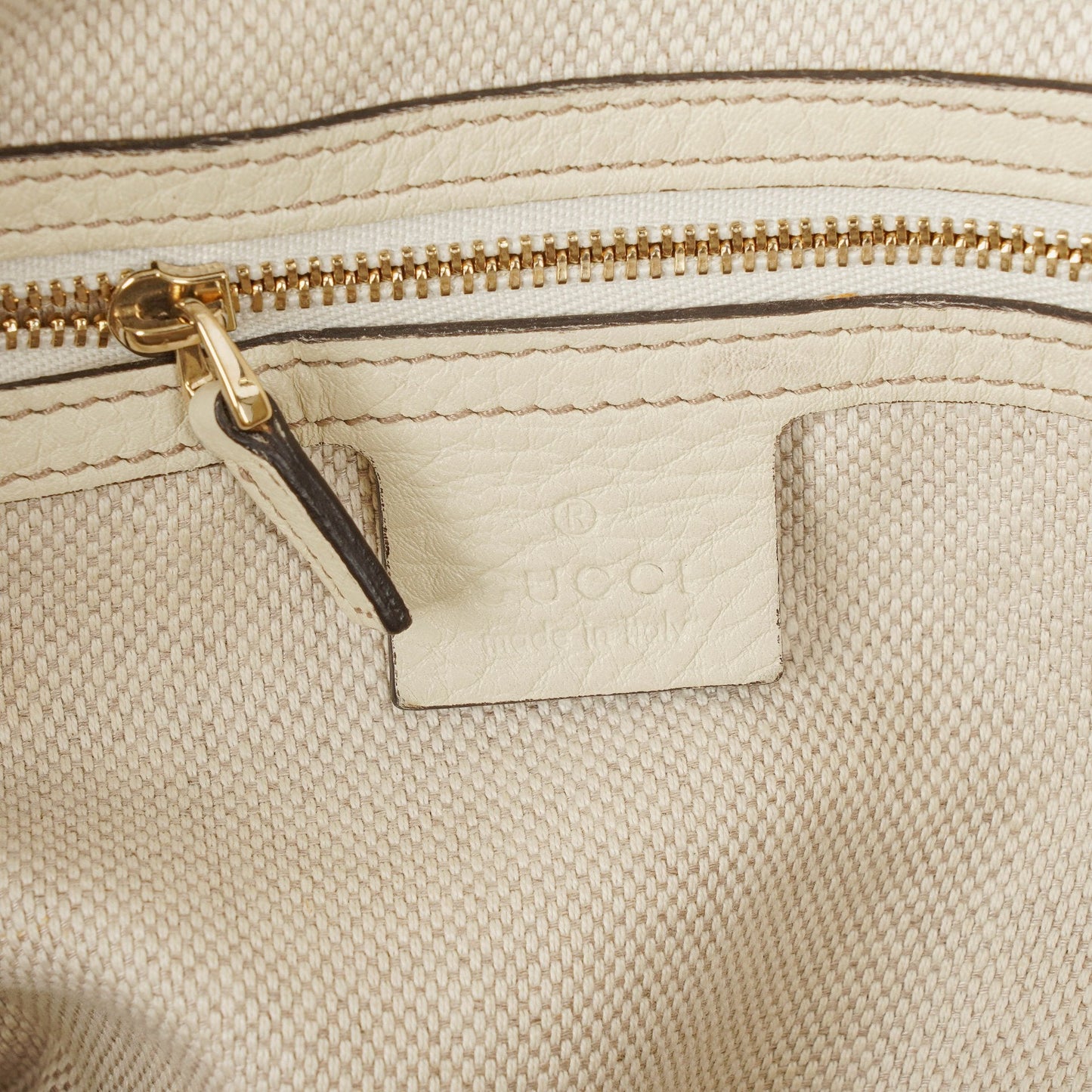 Gucci Soho Tote Tasche aus neutralfarbenem Leder