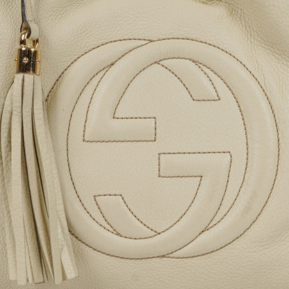 Gucci Soho Tote Tasche aus neutralfarbenem Leder