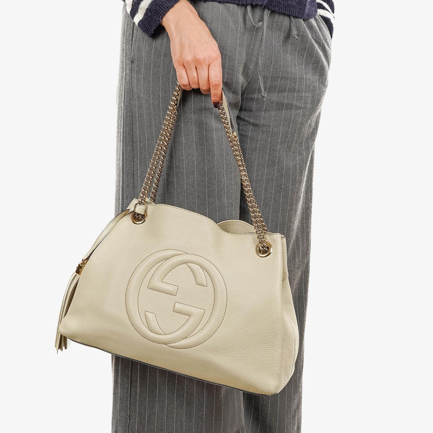 Gucci Soho Chain Tote Bag aus genarbtem Kalbsleder