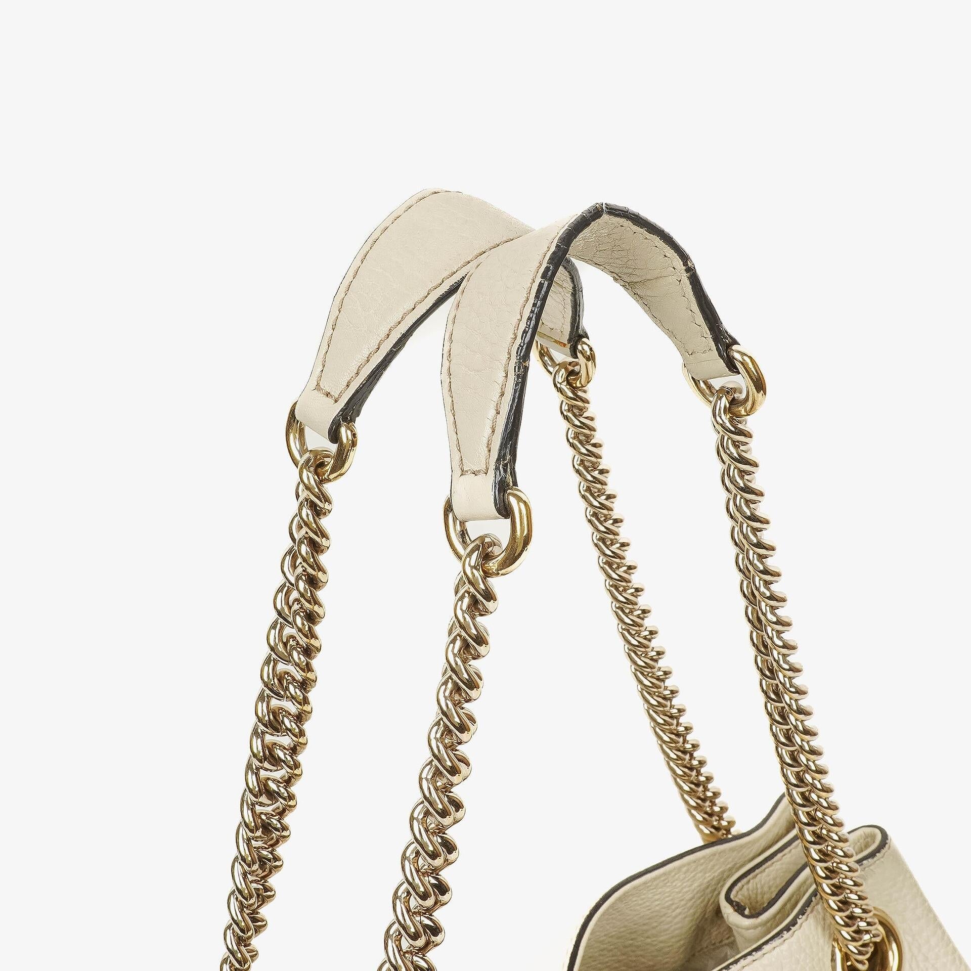 Gucci Soho Chain Tote Bag aus genarbtem Kalbsleder