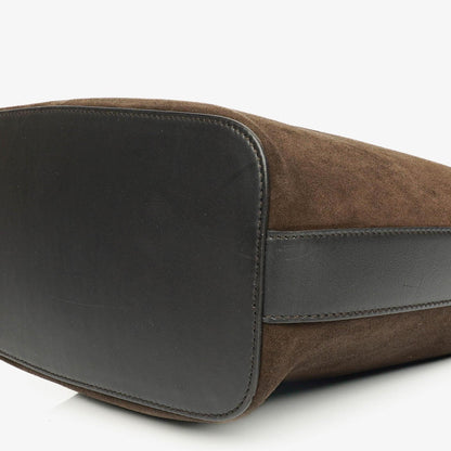 Gucci Hobo-Schultertasche aus Wildleder und Leder