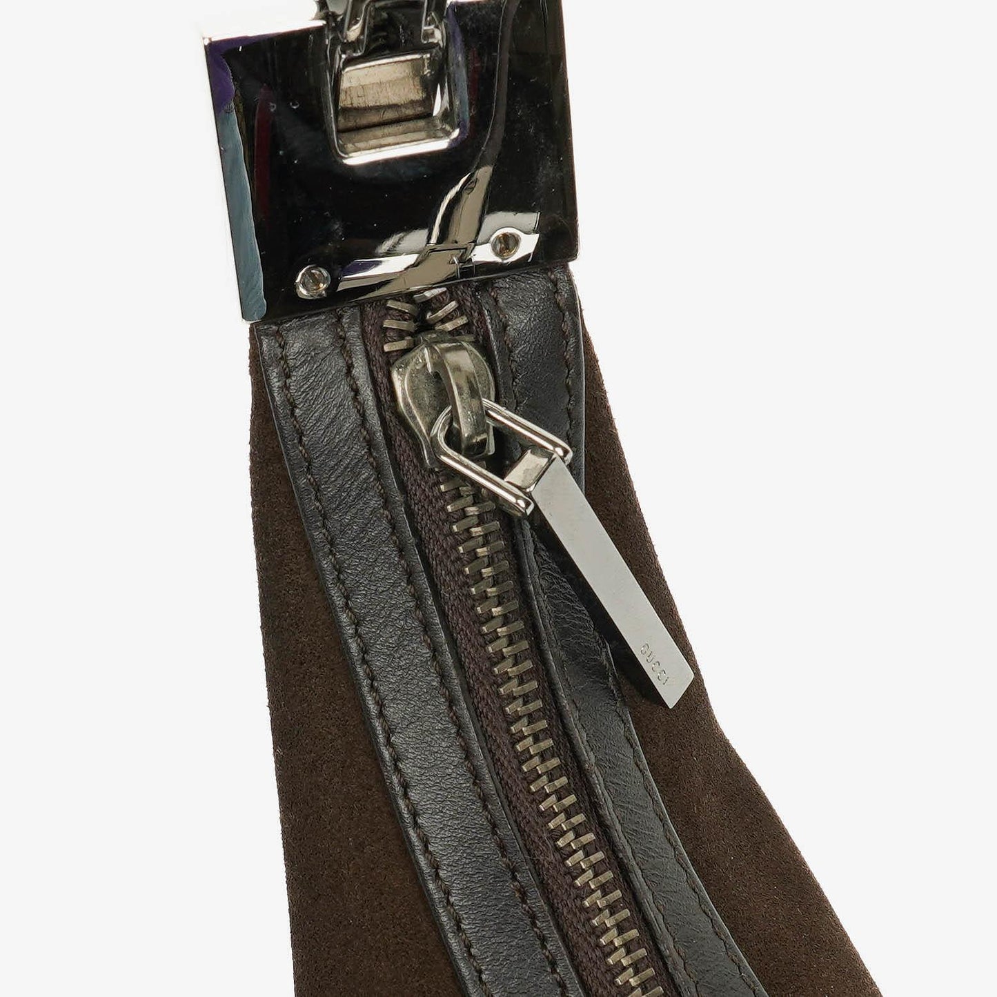 Gucci Hobo-Schultertasche aus Wildleder und Leder