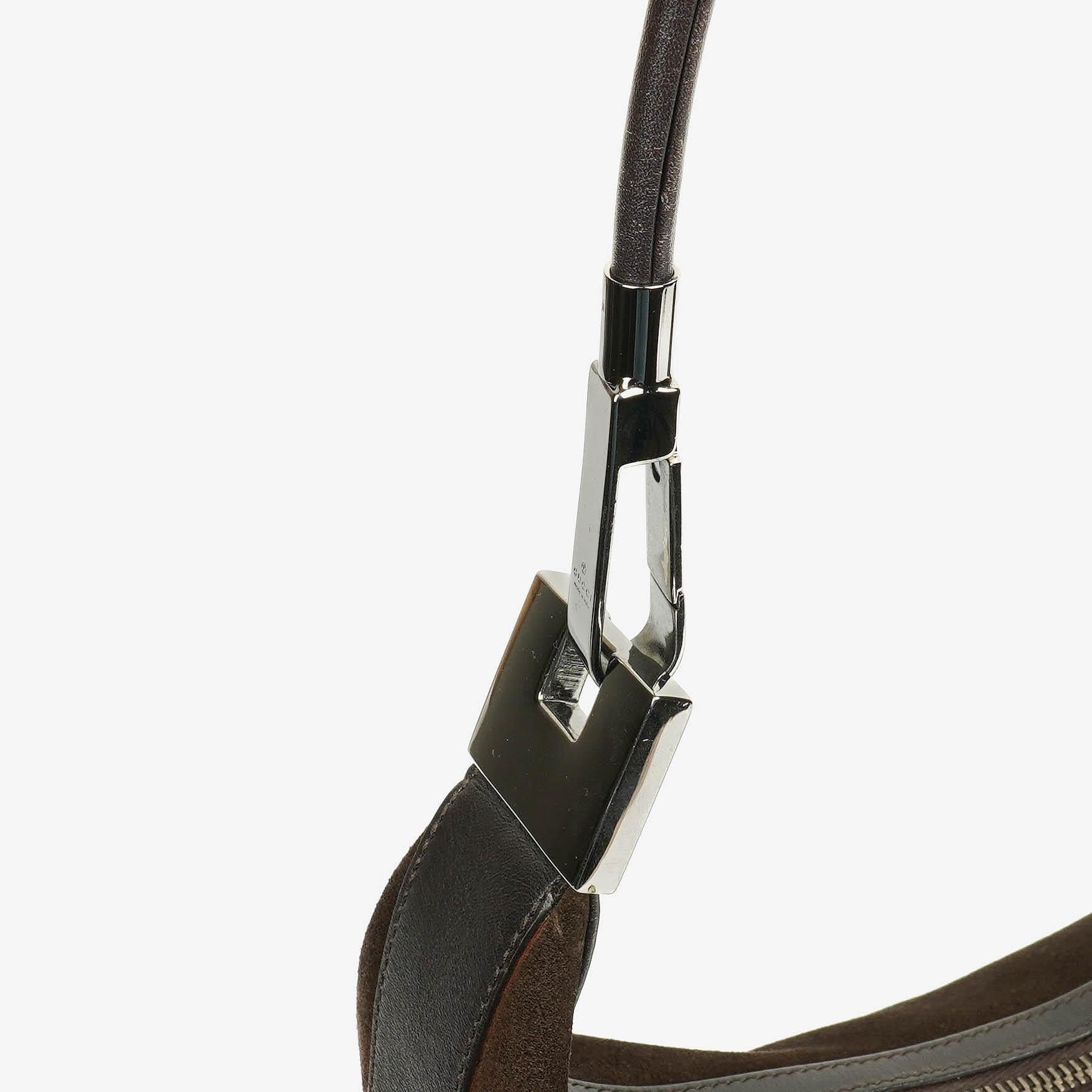 Gucci Hobo-Schultertasche aus Wildleder und Leder