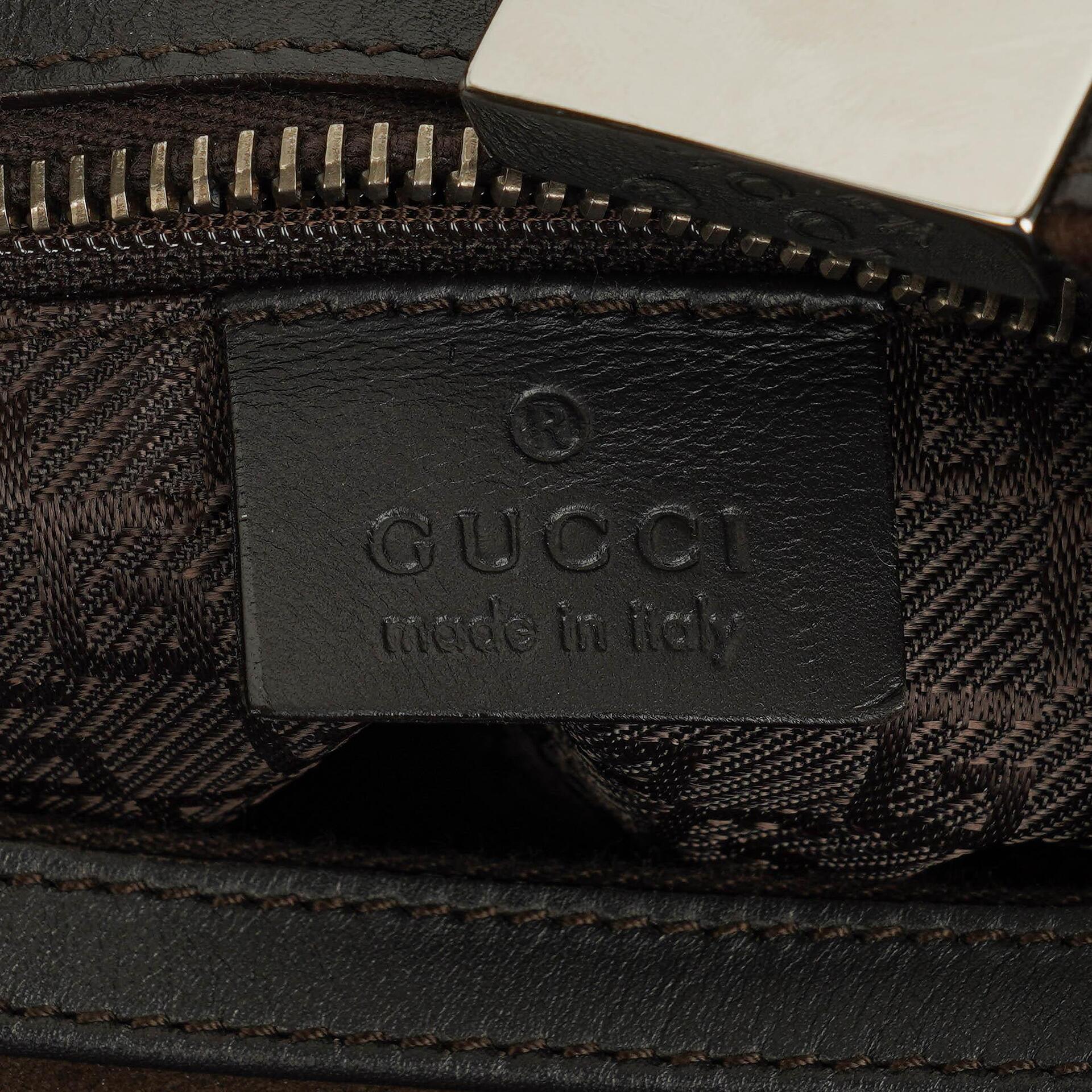 Gucci Hobo-Schultertasche aus Wildleder und Leder