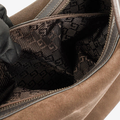 Gucci Hobo-Schultertasche aus Wildleder und Leder