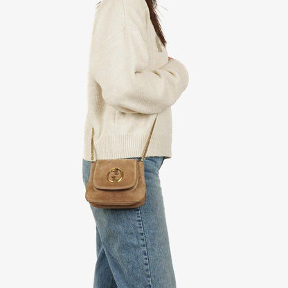 Gucci Blondie kleine Umhängetasche aus Wildleder