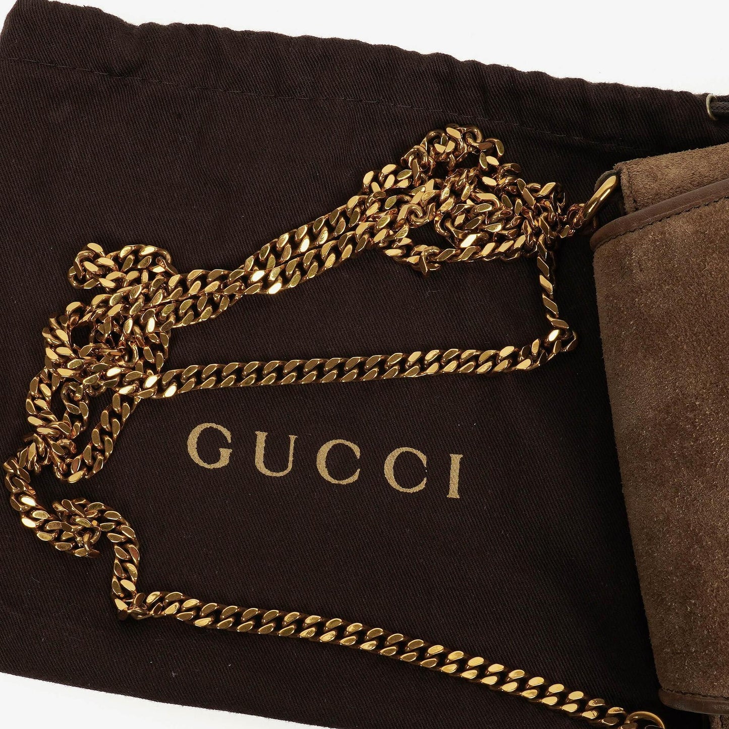 Gucci Blondie kleine Umhängetasche aus Wildleder