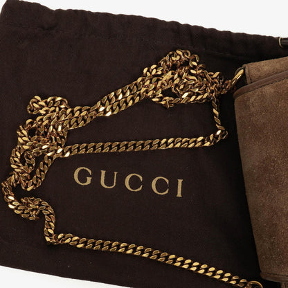 Gucci Blondie kleine Umhängetasche aus Wildleder