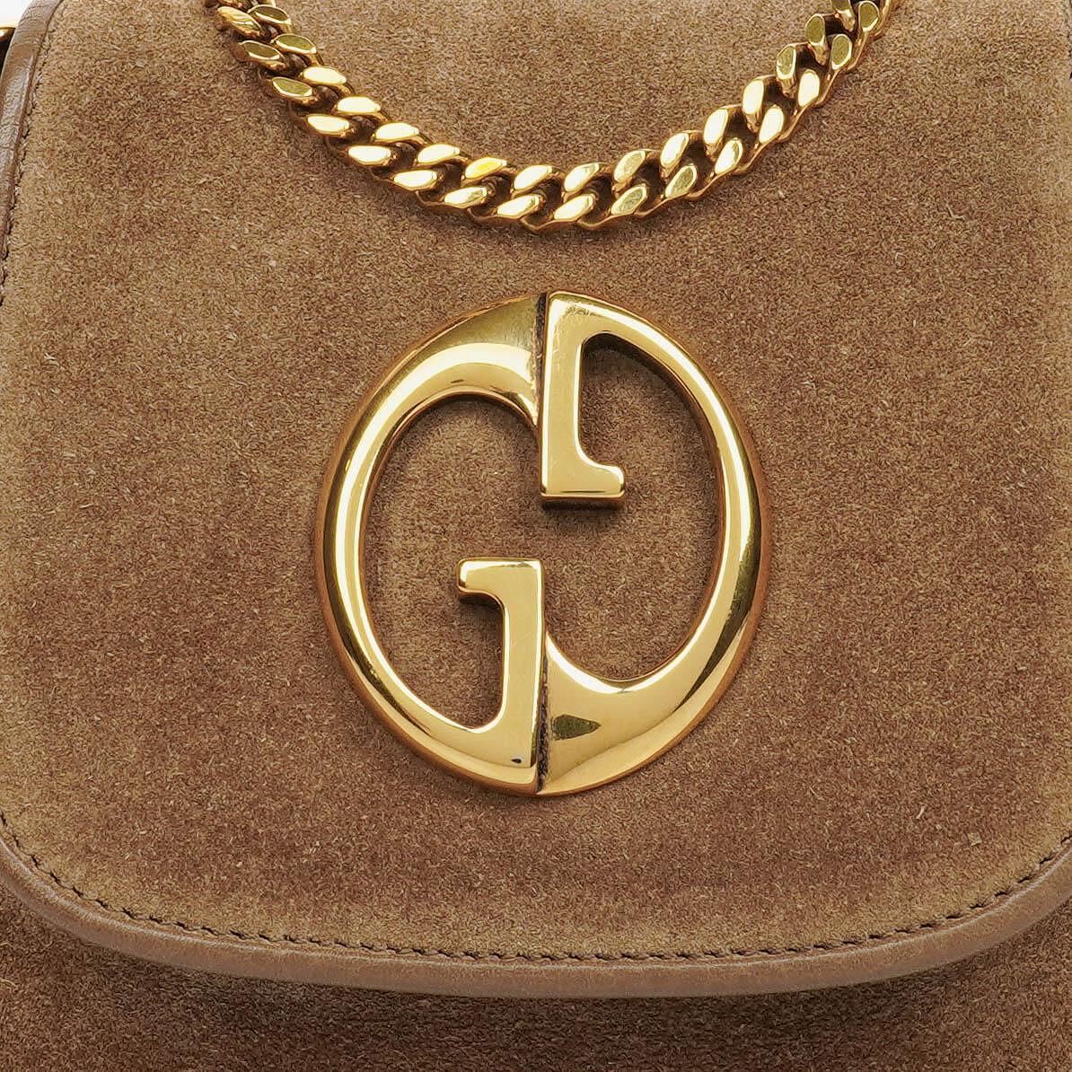 Gucci Blondie kleine Umhängetasche aus Wildleder